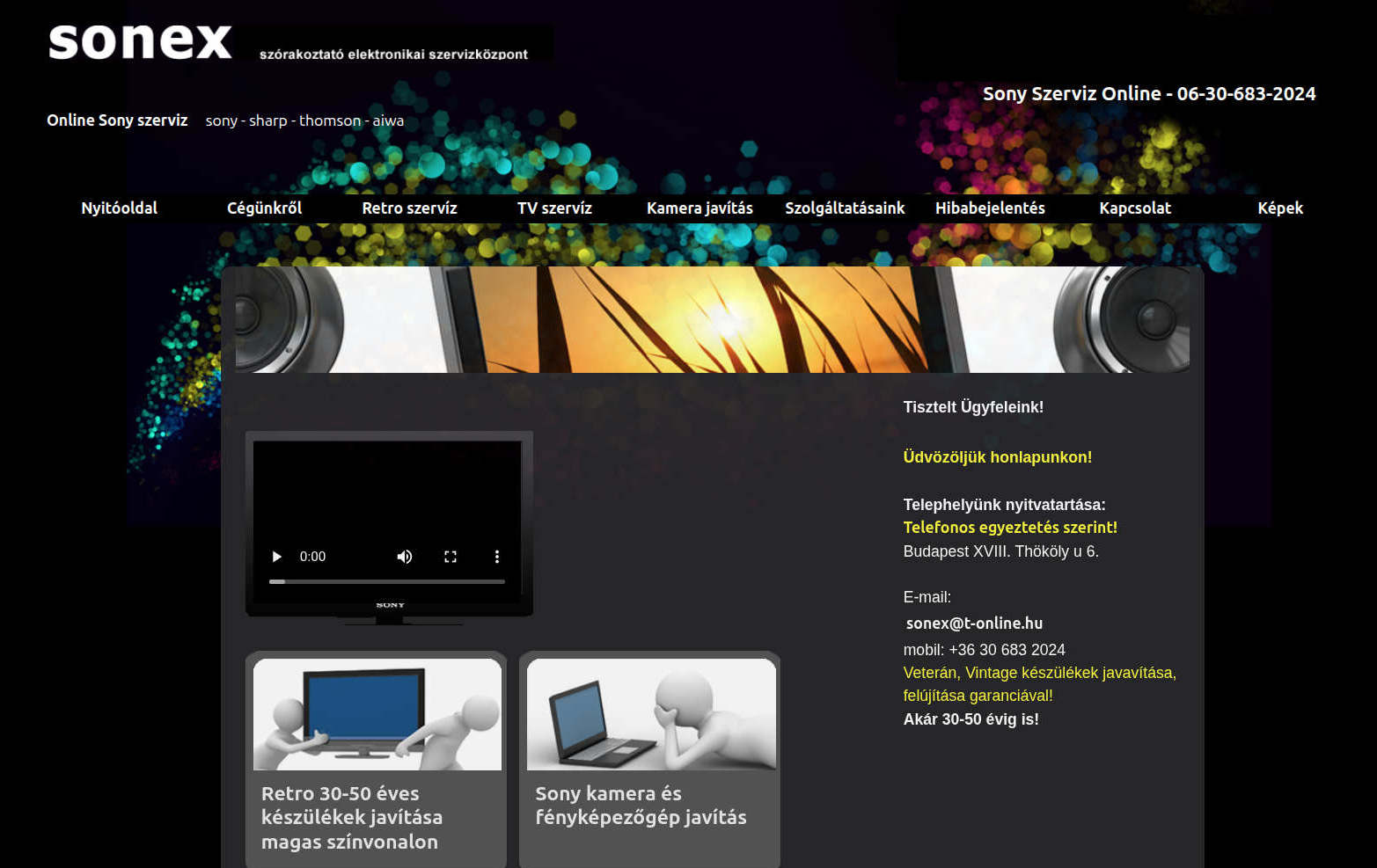 Sonex Kft. v2 - webpage