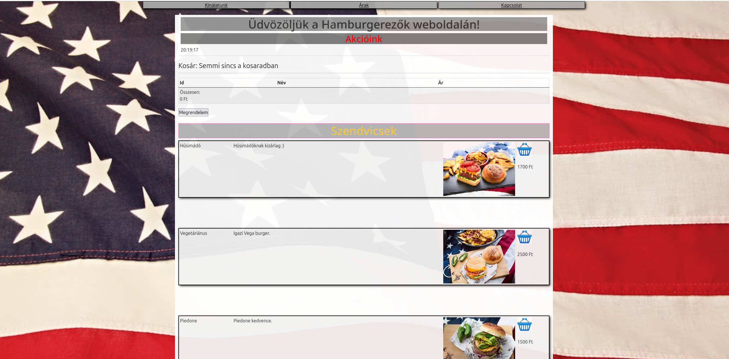 Burger Shop with Angular